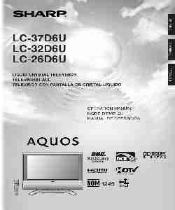 Sharp Flat Panel Television LC 26D6U-page_pdf